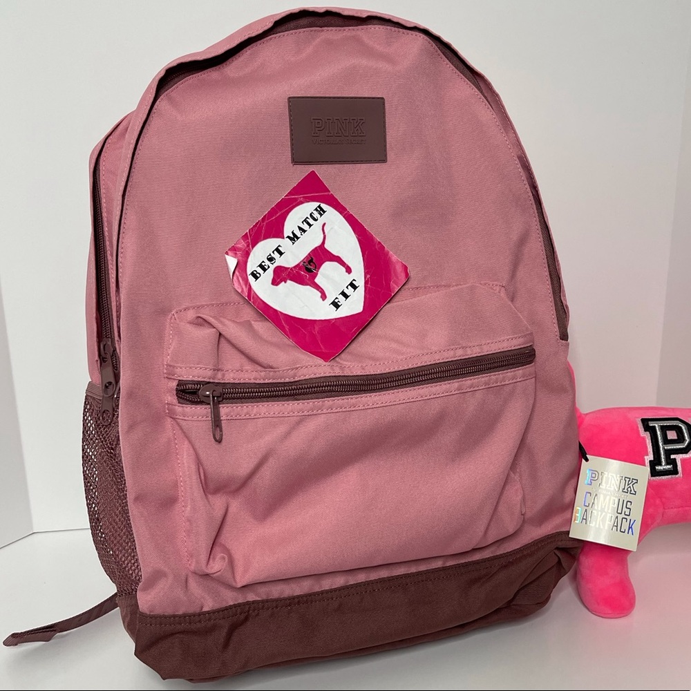 Victoria’s Secret PINK Logo Campus Backpack Colorblock Patch College